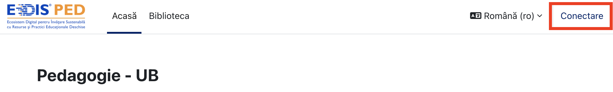 Conectare Platformă